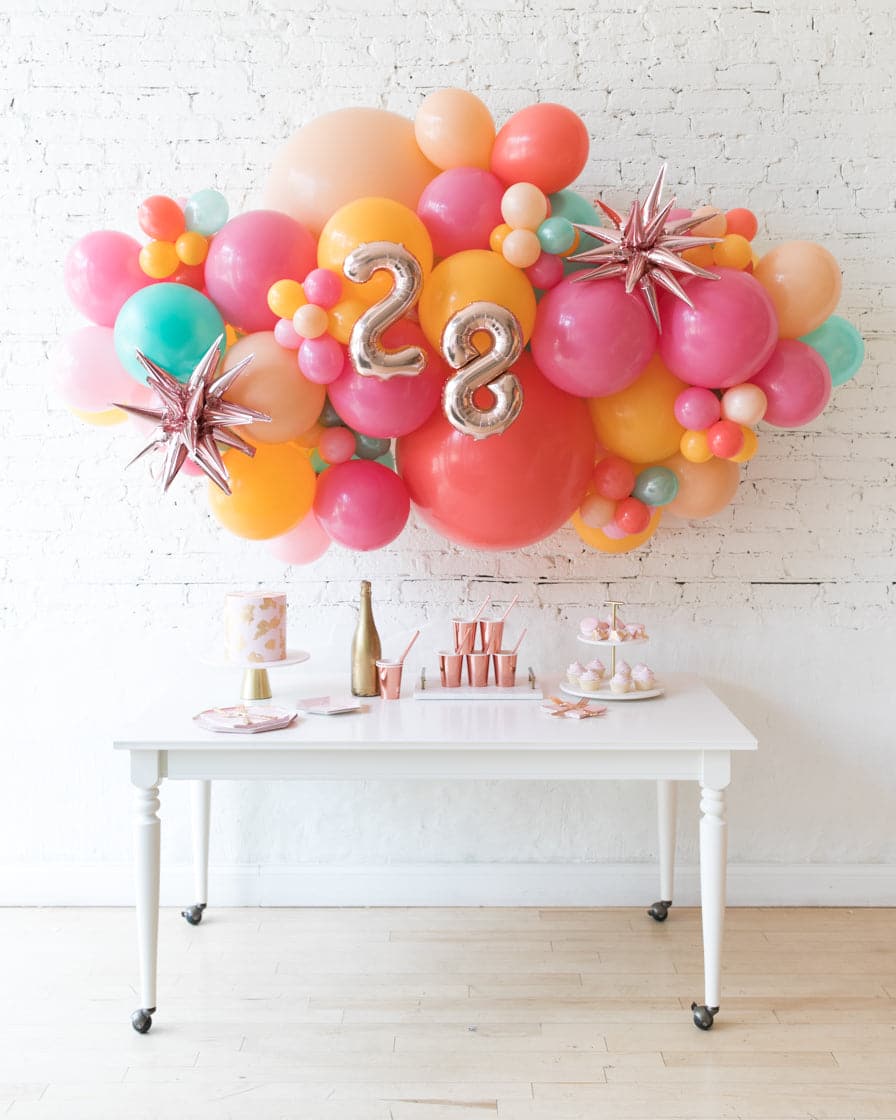 Colorful Bloom – Number Backdrop Balloon Garland Install Piece | Purchase