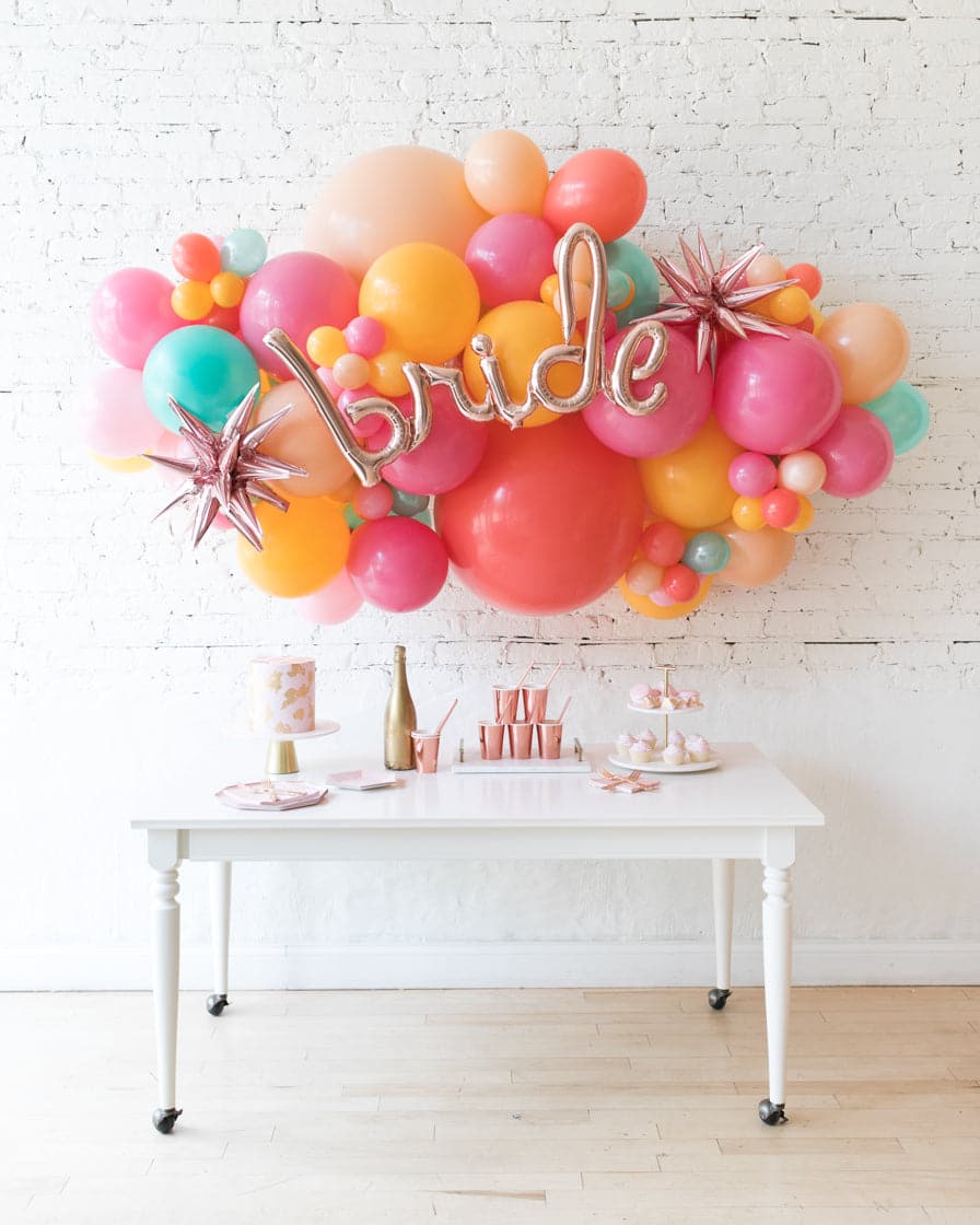 Colorful Bloom – BRIDE Backdrop Balloon Garland Install Piece | Purchase