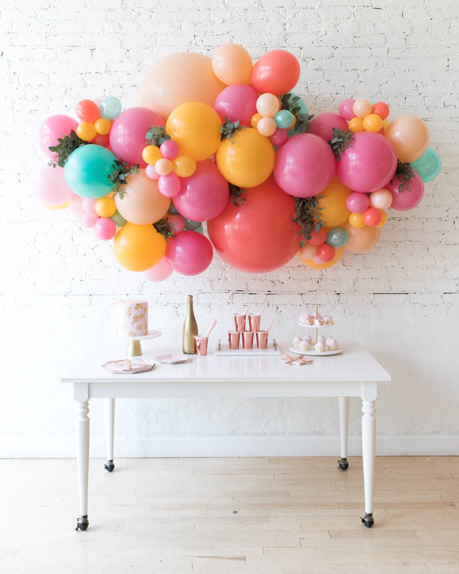 Colorful Bloom – Backdrop Balloon Garland Install Piece with Greenery – 6ft | Purchase