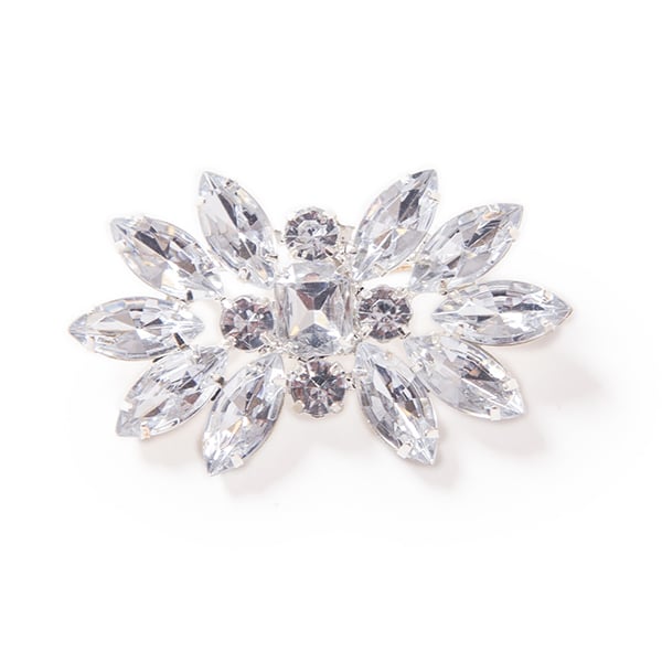 DecoStar™ Acrylic Diamond Star-Burst Brooch in Silver | Rental