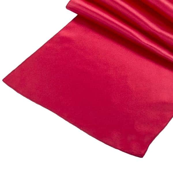 Sleek Satin Runner 14" x 108" - Apple Red | Rental