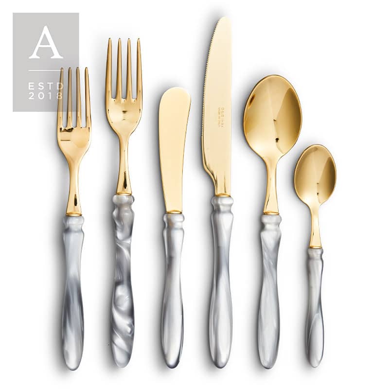 Elba Grey Gold Flatware Collection | Rental Elba Grey Gold Flatware Collection | Rental