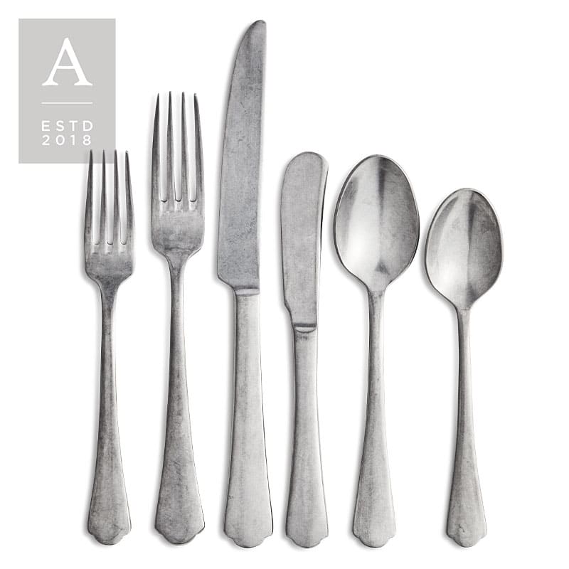Ethan Stainless Patina Flatware Collection | Rental