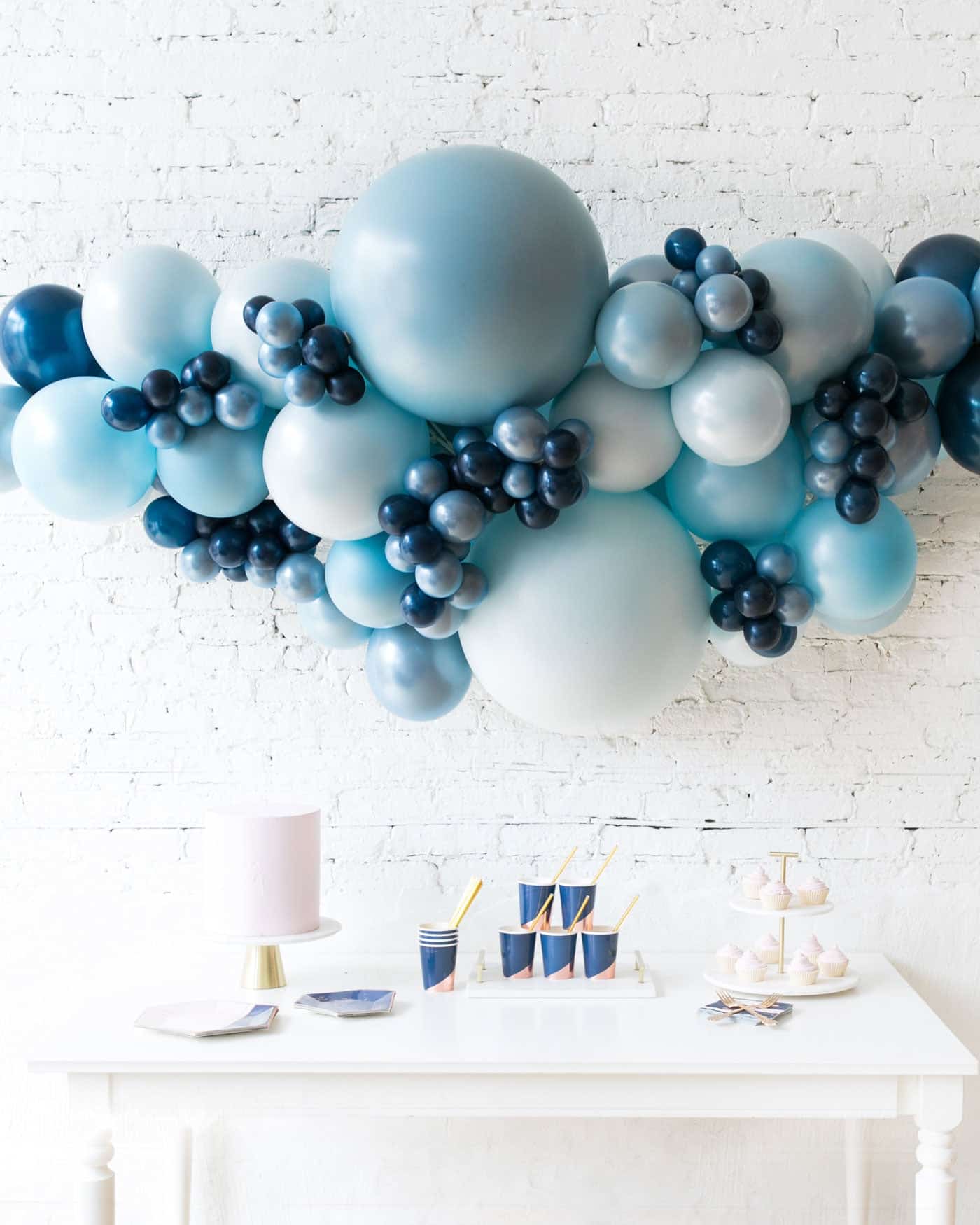 Soft Blue Palette Balloon Garland | Rental