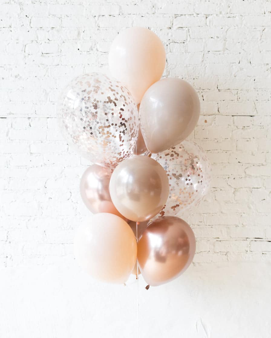 Customizable – Confetti and 11in Balloons – bouquet of 10 | Purchase