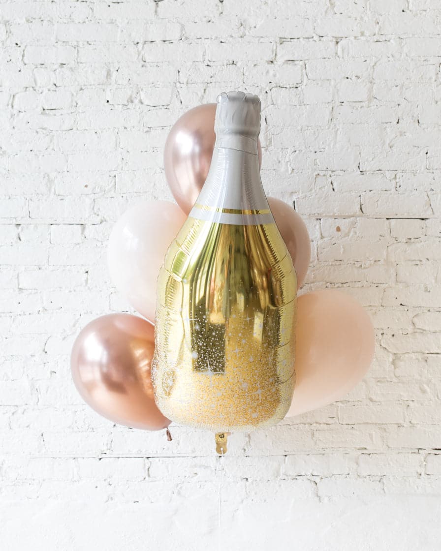 Customizable – Champagne Foil and 11in Balloons – bouquet of 7 | Purchase