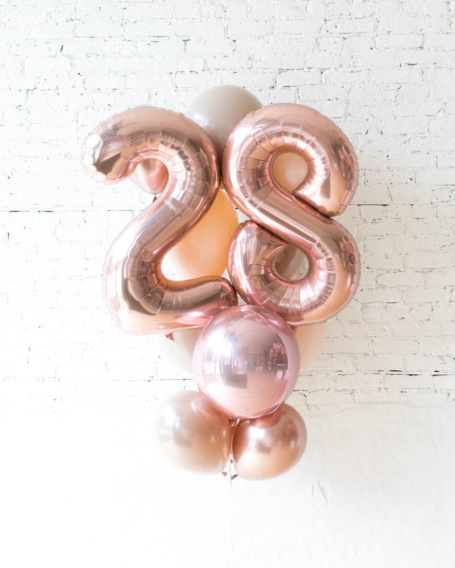 Glam Tan – Foil Number and Latex Balloons – 13 balloons | Rental Glam Tan – Foil Number and Latex Balloons – 13 balloons | Rental
