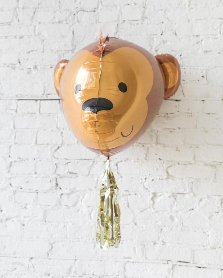 GIFT-29in 3D Monkey Foil Balloon and Gold Skirt | Purchase