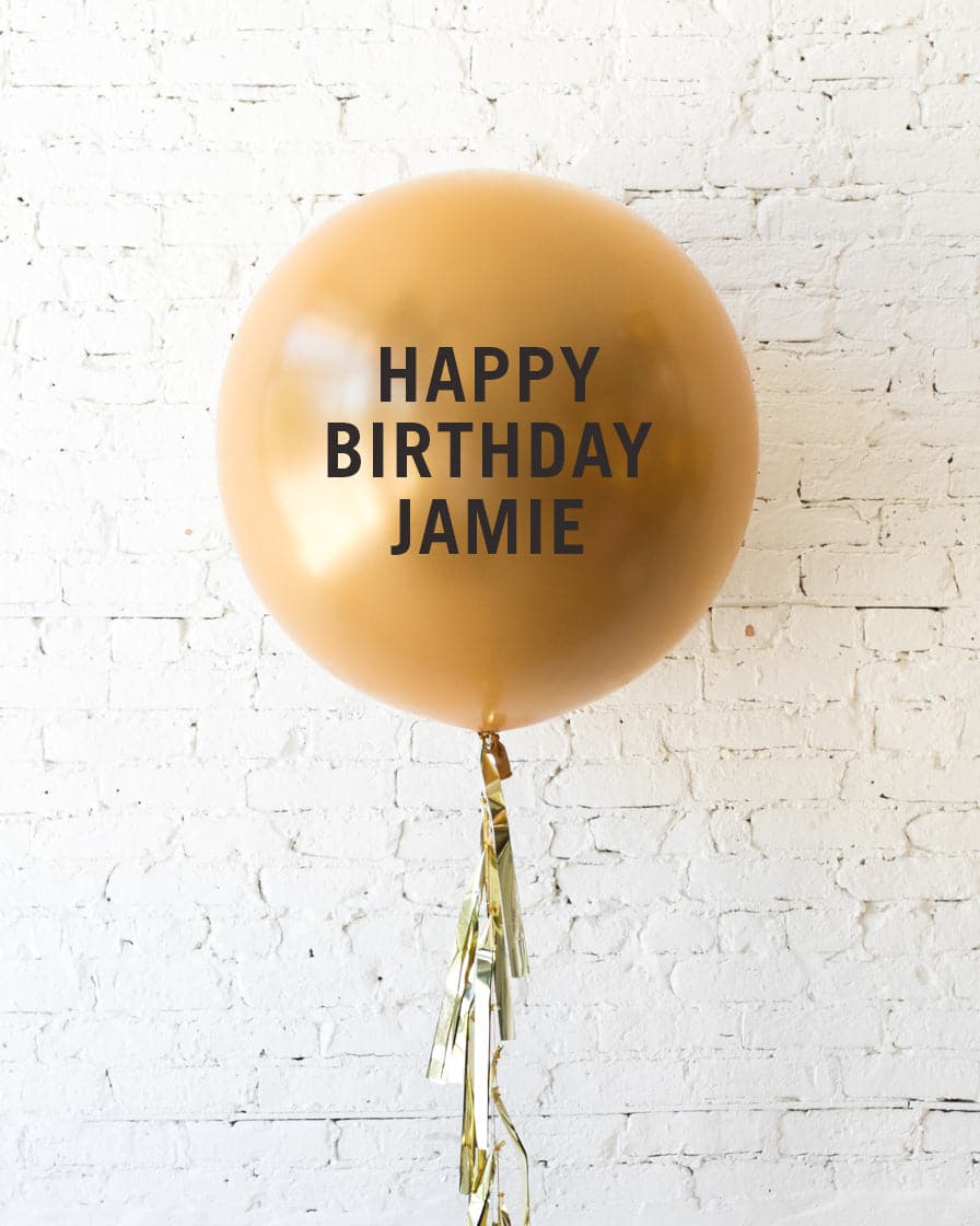 Golden – Personalized Happy Birthday Balloon with Tassel | Purchase