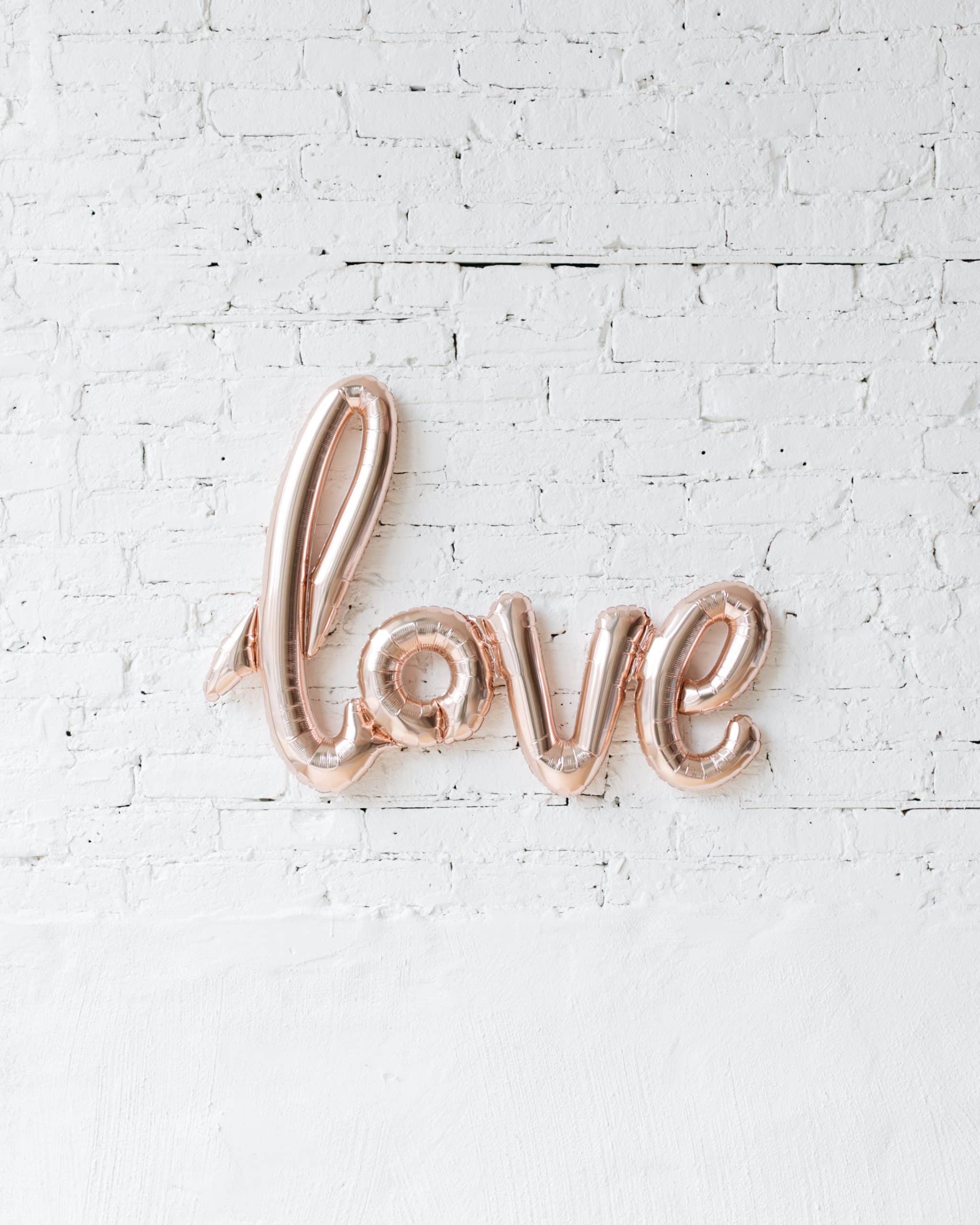 40in Rose Gold Love Script | Rental