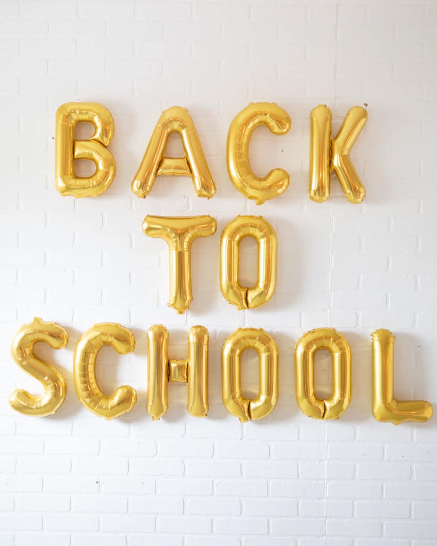 Back 2 School – Back to School Gold Foil Letter Set | Rental