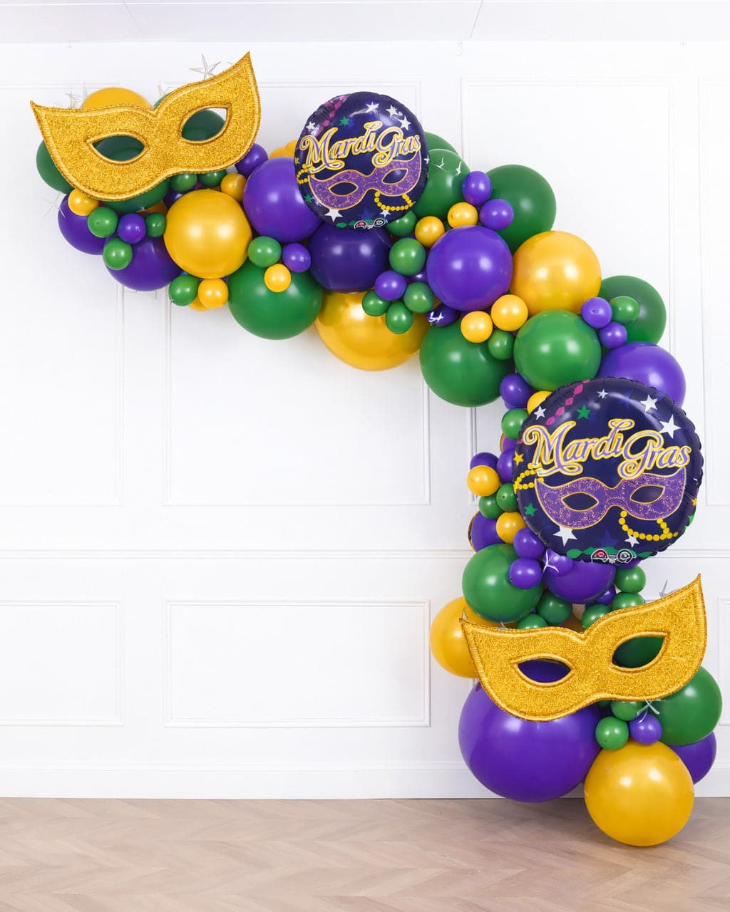 Mardi Gras – Balloon Garland Install Piece – 12ft | Rental