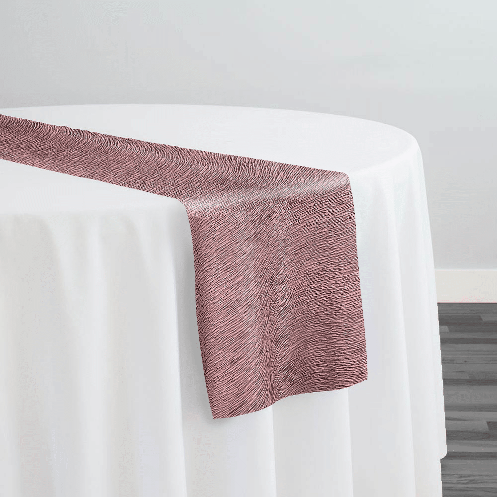 Bella Crepe Table Runner in Mauve | Rental