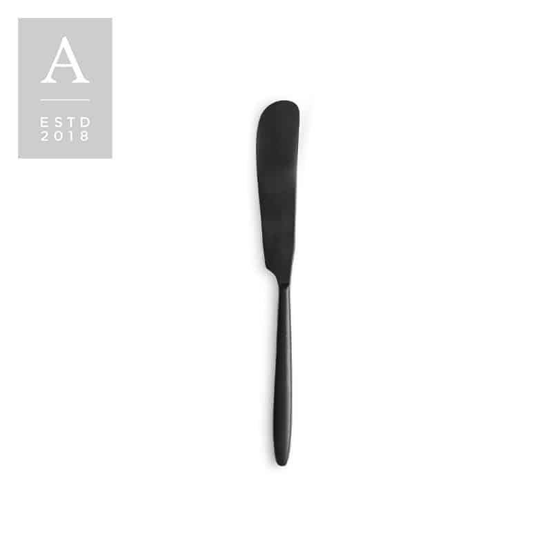 Muse Black Brushed Butter Knife | Rental