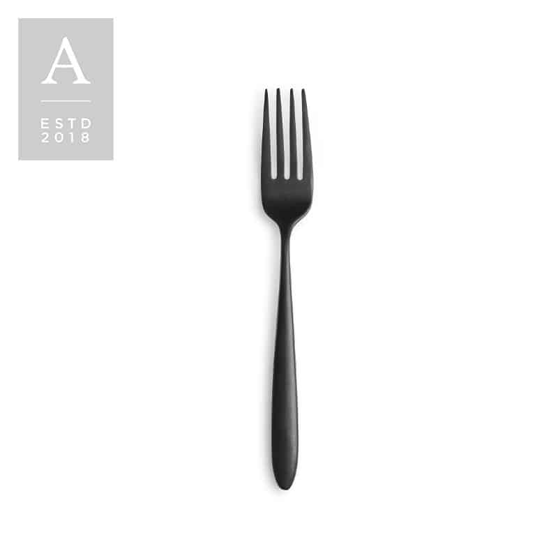 Muse Black Brushed Salad Fork | Rental