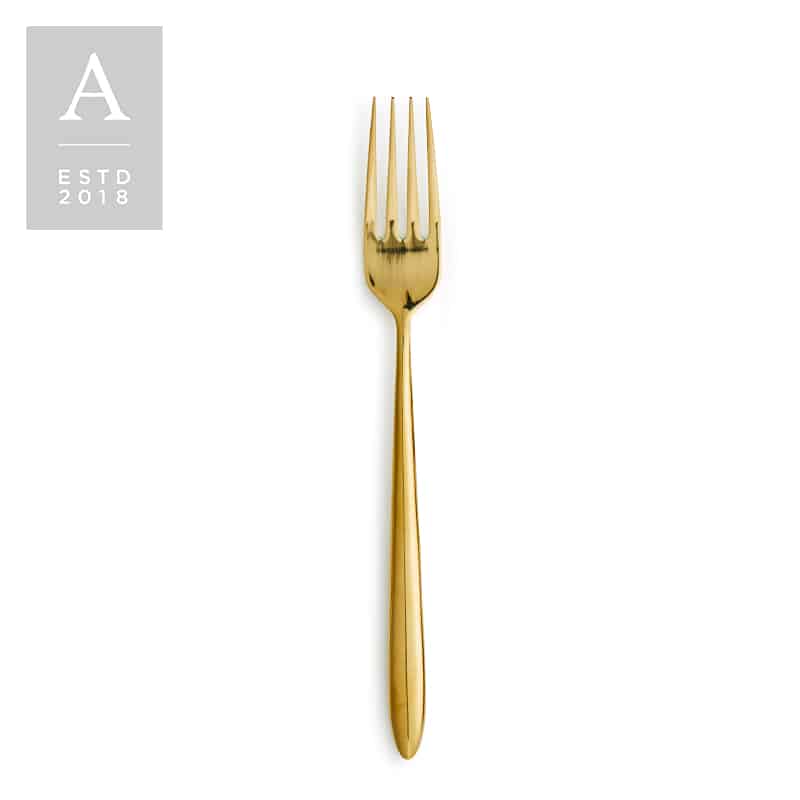 Muse Gold Mirorr Dinner Fork | Rental