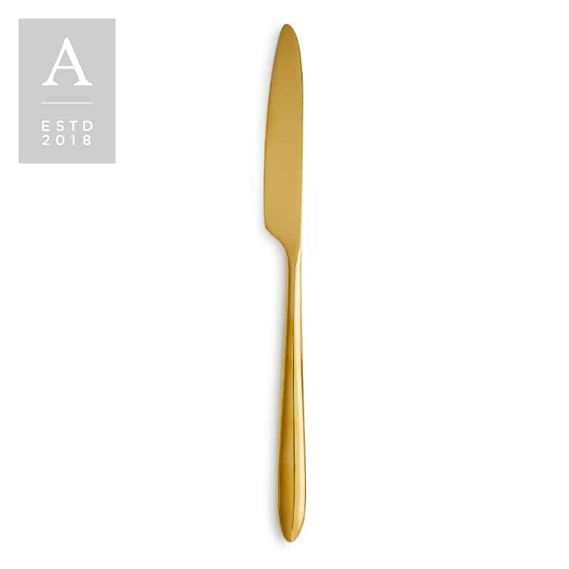 Muse Gold Mirror Dinner Knife= | Rental