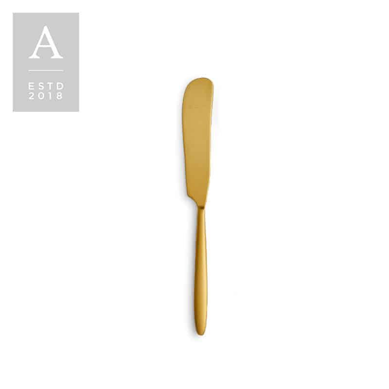 Muse Gold Brushed Butter Knife | Rental