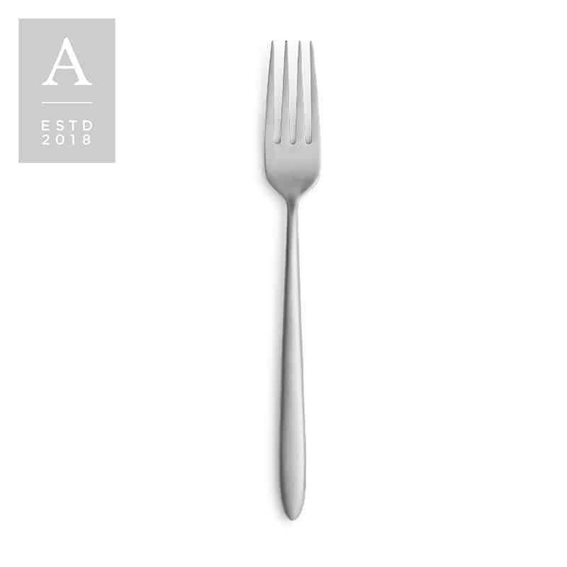 Muse Silver Brushed Dinner Fork | Rental