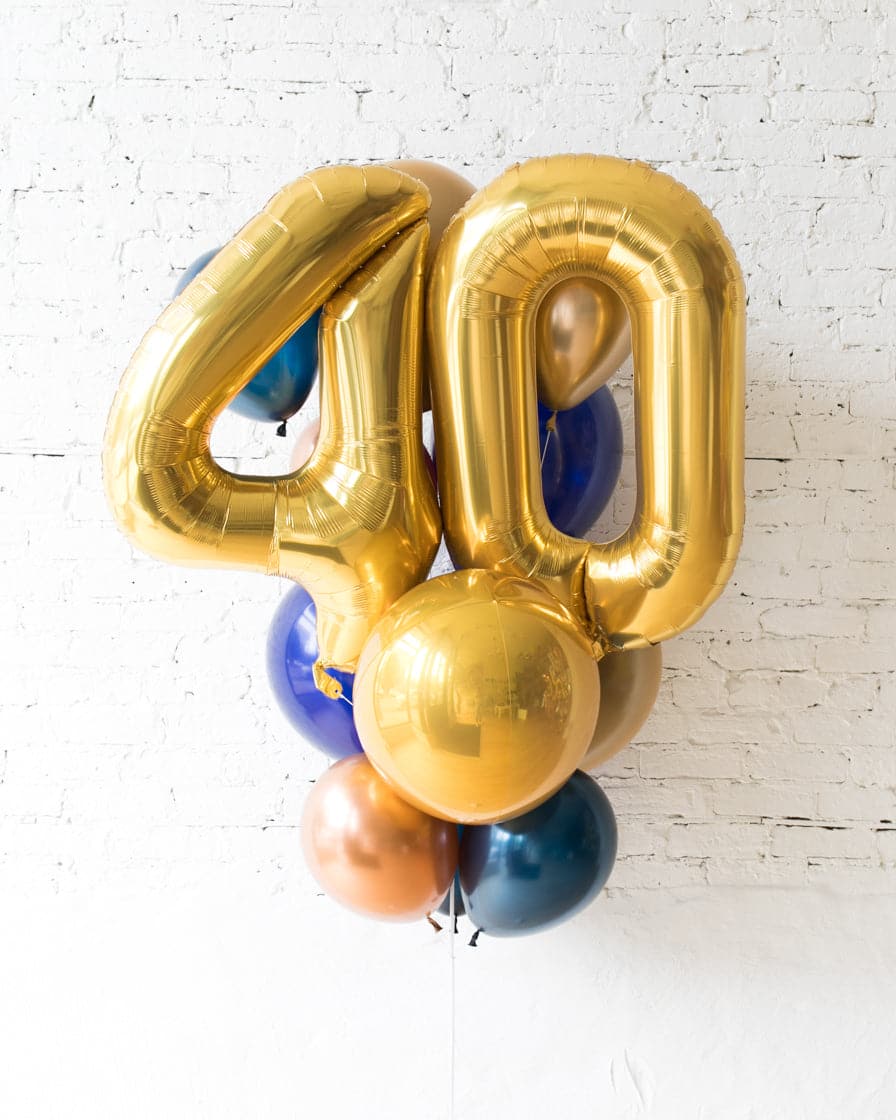 Midnight Copper – Double-Digit Foil and Latex Balloon – bouquet of 13 | Rental Midnight Copper – Double-Digit Foil and Latex Balloon – bouquet of 13 | Rental