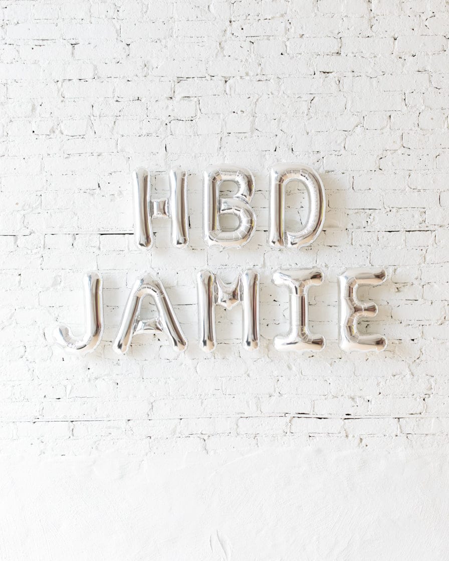 16in Rose Gold “HBD Name” Foil Letters Set | Rental