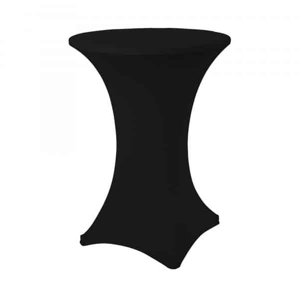 Decostar™ Spandex Cocktail Table Cover – Black | Rental