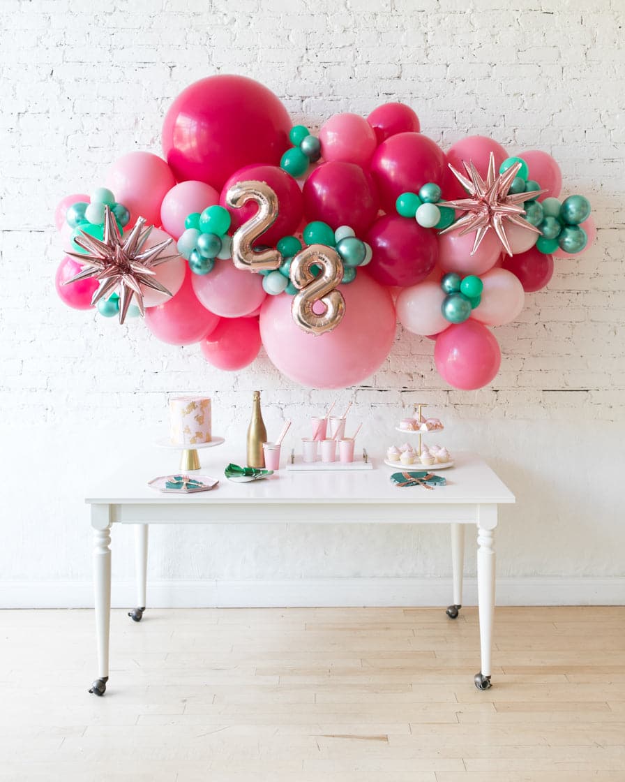 Flamingo Fling – Number Backdrop Balloon Garland Install Piece | Rental