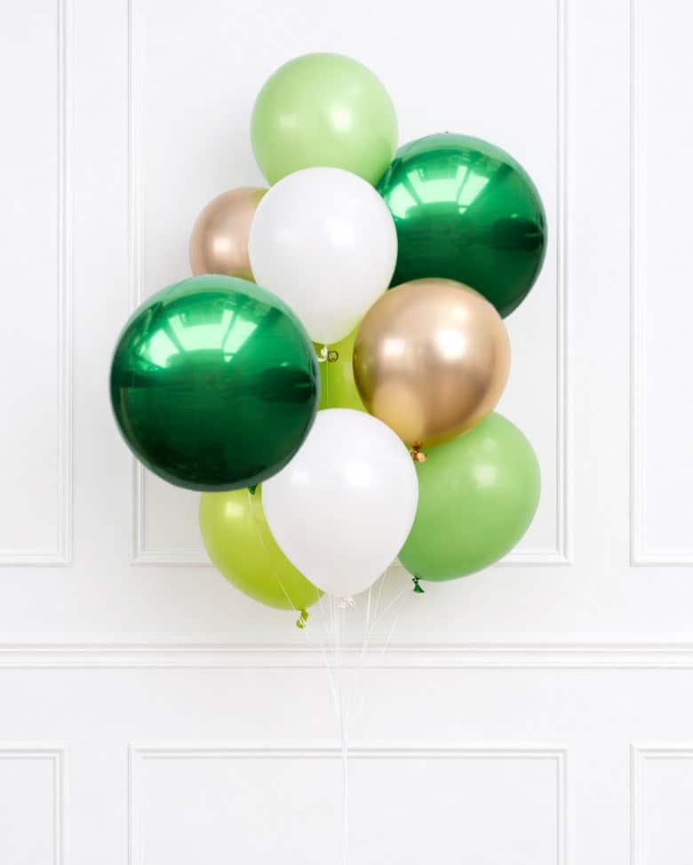 St. Patrick’s Day – Orb and 11in Balloons – bouquet of 10 | Rental St. Patrick’s Day – Orb and 11in Balloons – bouquet of 10 | Rental