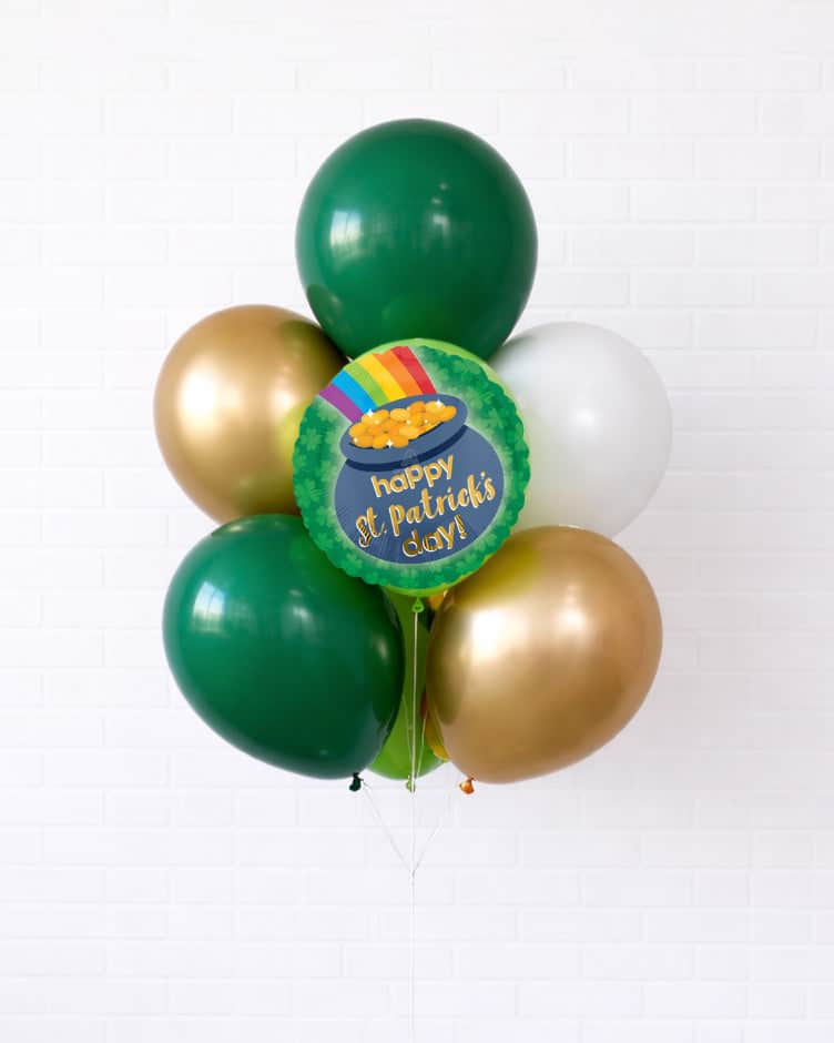 St. Patrick’s Day – Foil and 11in Balloon Bouquet | Rental St. Patrick’s Day – Foil and 11in Balloon Bouquet | Rental