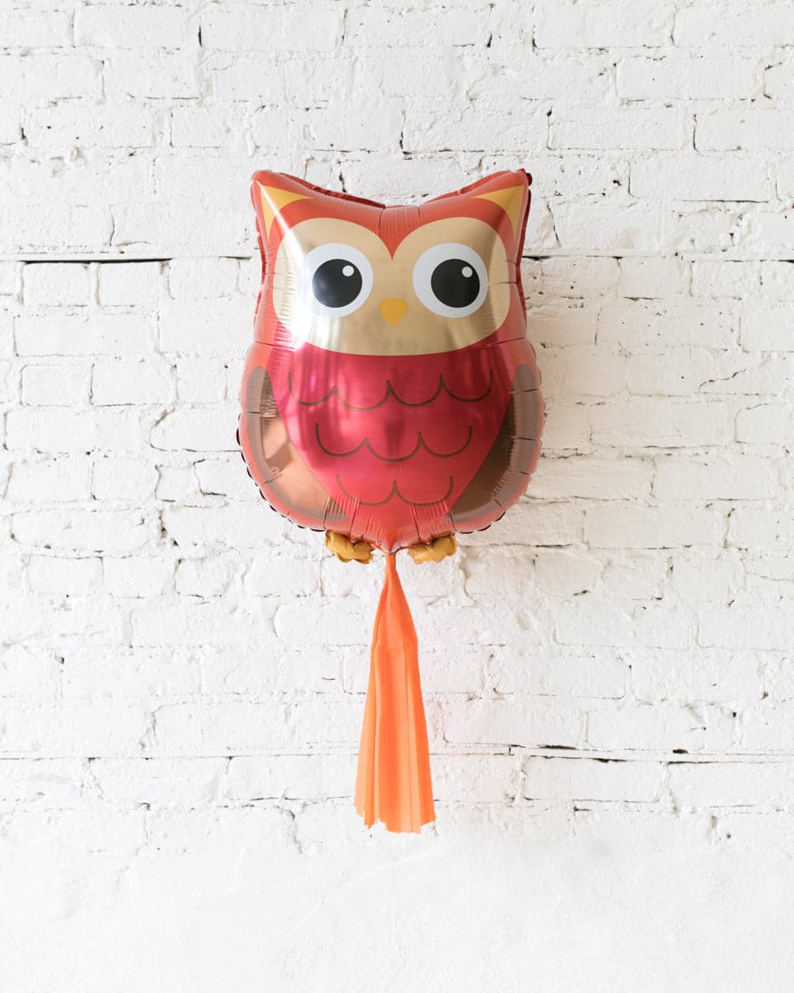 GIFT-26in Owl Foil Balloon and Orange Skirt | Purchase