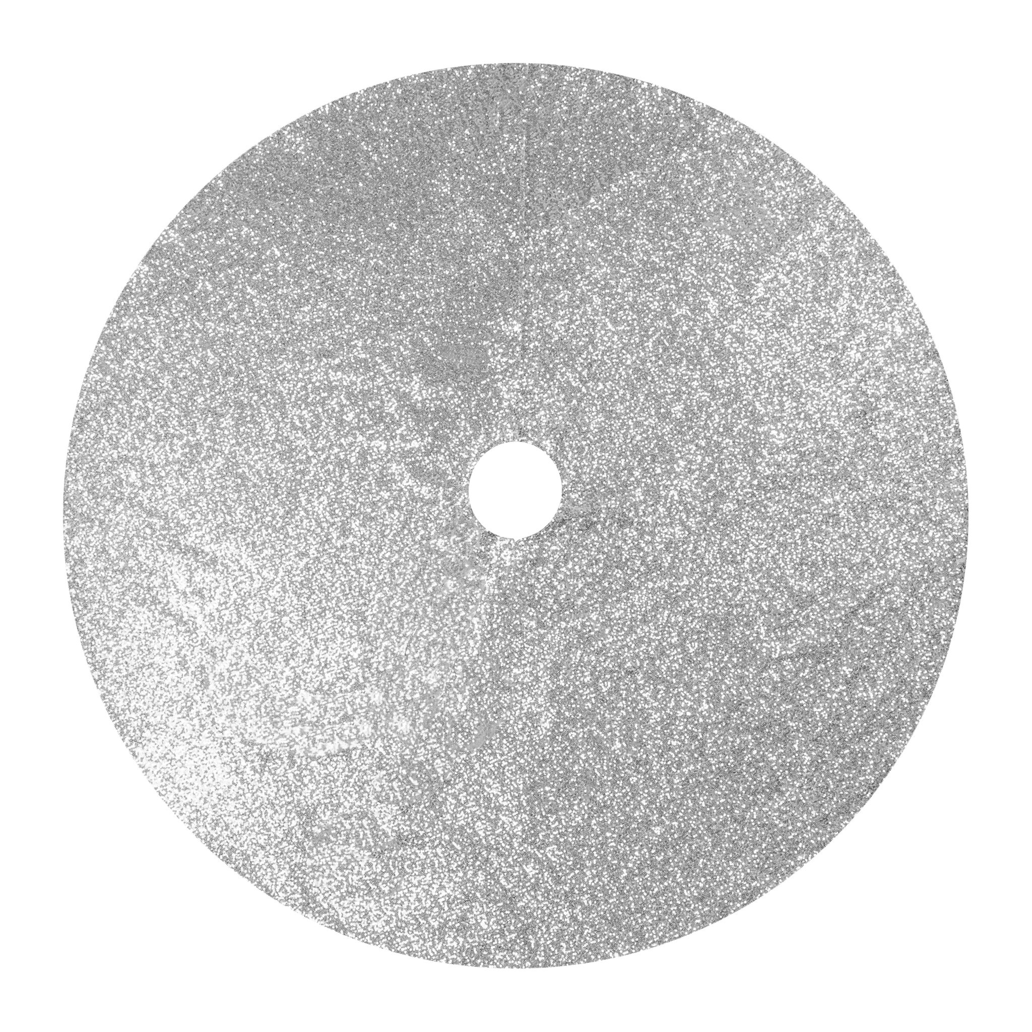 Glitz Sequin Tree Skirt 48″ Round – Silver | Rental