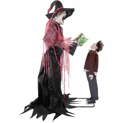 Haunted Hill Farm 7-Ft Animatronic Soul Harvester by Tekky, Halloween Animatronic, Spooky Prop & Party Decoration, Indoor & Covered Outdoor Creepy Witch Decor Motion-Activated Lights & Sound, LifeSize | Rental