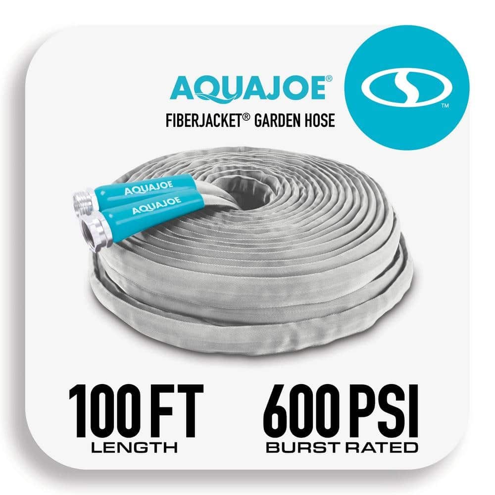 AQUA JOE — 1/2 in. Dia. x 100 ft. Xtreme Fiber jacket Garden Hose, Metal Fittings | Rental