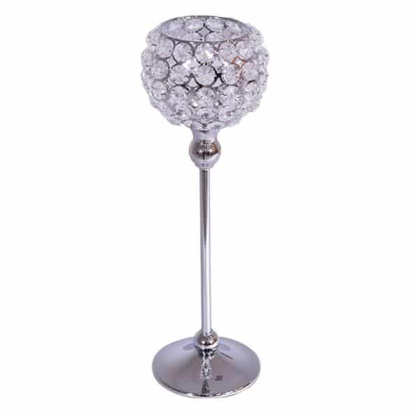 DecoStar™ Real Crystal Goblet/Candle holder -LG 13.5″ tall | Rental DecoStar™ Real Crystal Goblet/Candle holder -LG 13.5″ tall | Rental