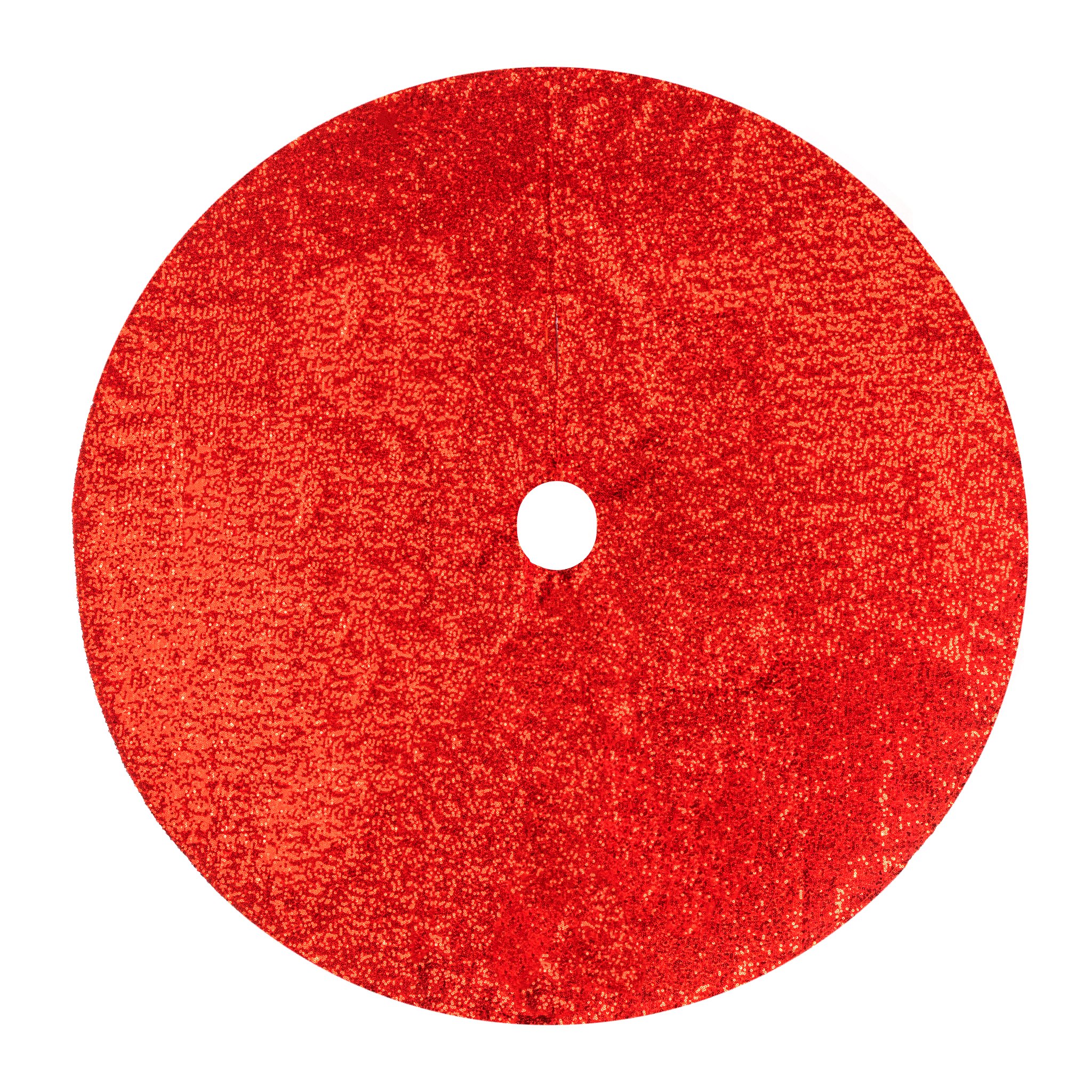 Glitz Sequin Tree Skirt 48″ Round – Red | Rental