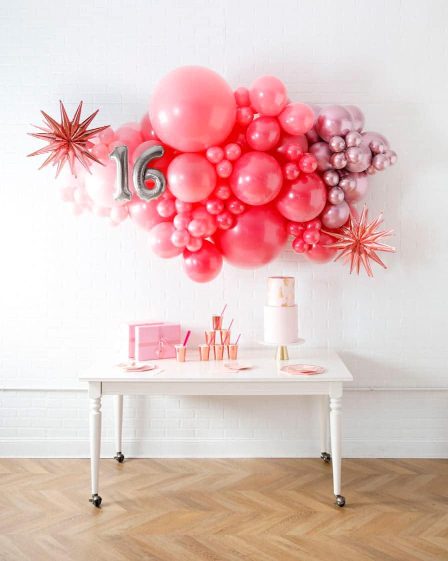 Life In Plastic – Number Backdrop Balloon Garland Install Piece | Rental