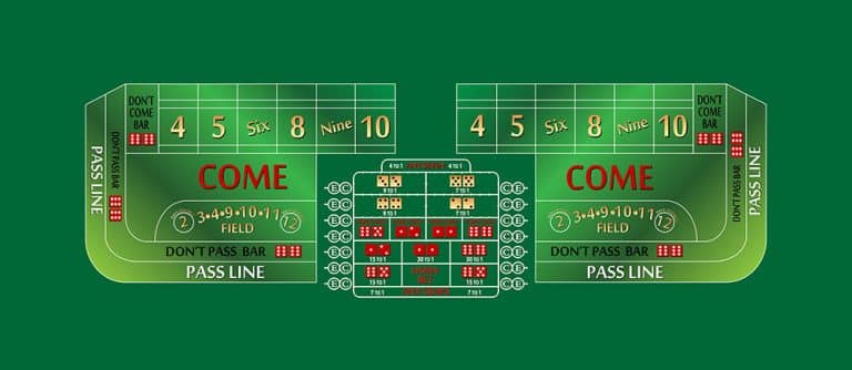 Part – 10′ Green Craps Casino Game Table Only | Rental