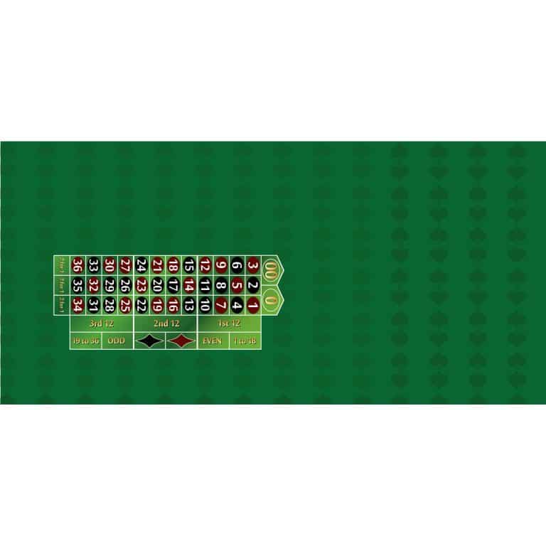 Part – 8′ Green Roulette Casino Gaming Table Only | Rental