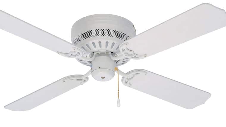 Air Fan - White Ceiling Fan w/Short Stem & Clamp | Rental