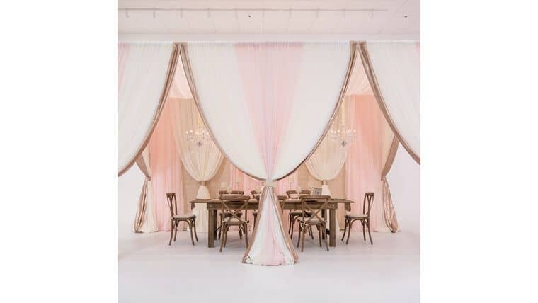 Mandap - 8' x 16' x 12' Blush 6 Post Canopy