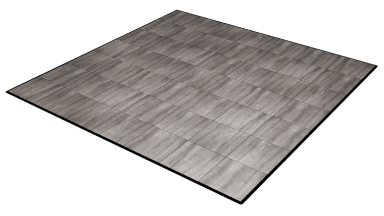 21′ x 21′ Smoked Oak Dance Floor | Rental