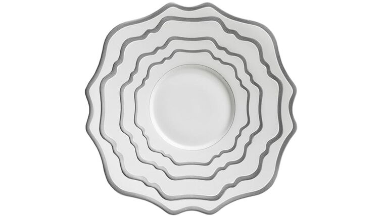 Casablanca Silver & White B&B Plate | Rental