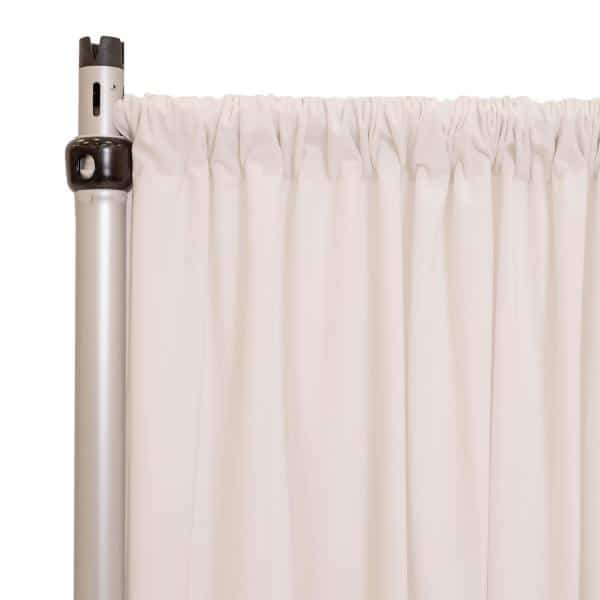Fire Velvet (IFR) Drape w/ Sewn Rod Pocket – White | Rental
