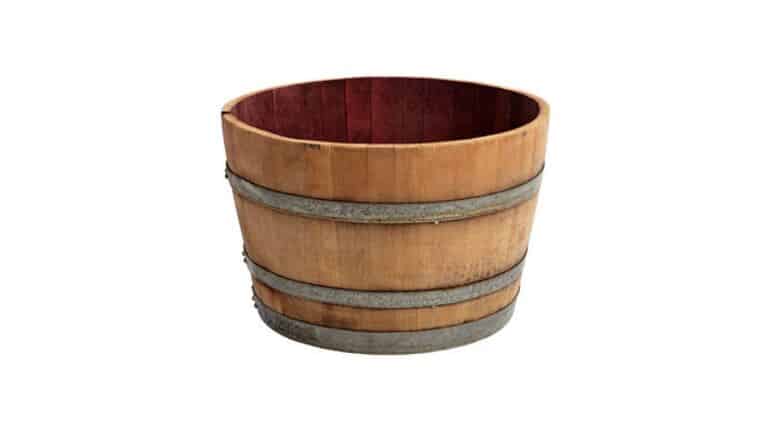 Half Wine Oak Wood Barrel Pot/Planter - 27.5"