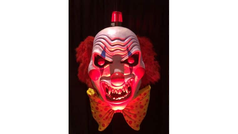 Giant Hanging Circus Head Clown Prop