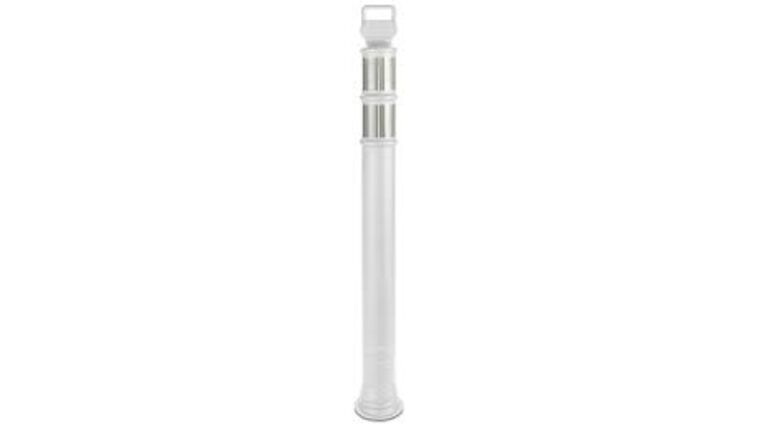 45" White Delineator Post w/o Base Reflective Lines | Rental