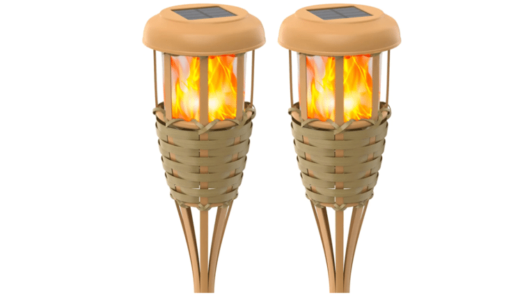 Evelynsun Flickering Flames Solar Powered Lights – Upgraded Solar Torches Waterproof Outdoor Decorative Lighting Auto On/Off, Handmade Bamboo Finish | Rental Evelynsun Flickering Flames Solar Powered Lights – Upgraded Solar Torches Waterproof Outdoor Decorative Lighting Auto On/Off, Handmade Bamboo Finish | Rental