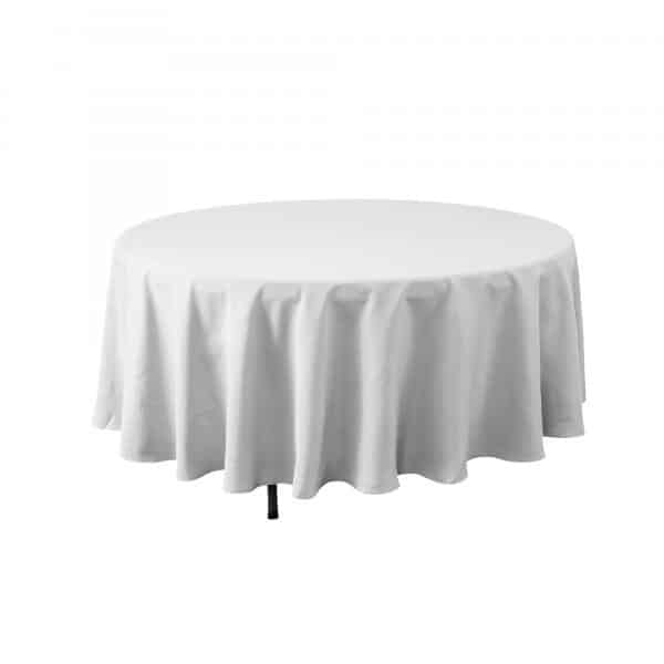 Decostar™ Economy Round Polyester Table Cover 120" - White