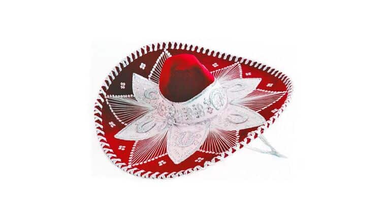Mariachi Sombrero – Red & Silver | Rental