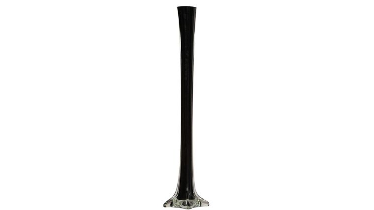 28" Black Glass Eiffel Tower Vase | Rental